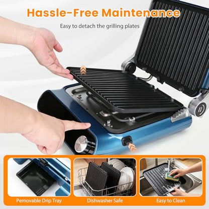 Taylor Swoden 7-in-1 Panini Press Sandwich Maker, Electric Indoor Grill