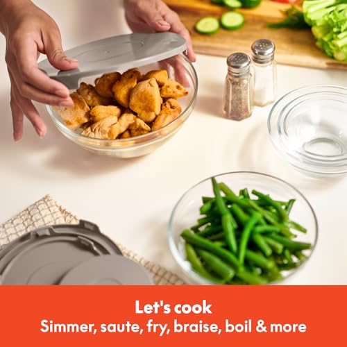 bella 21 Piece Kitchen Set with EverGood™ Ceramic Nonstick Coating, Dishwasher & Oven Safe, All Stovetops Compatible, Tempered Glass Lids & Cool Touch Handles, Black