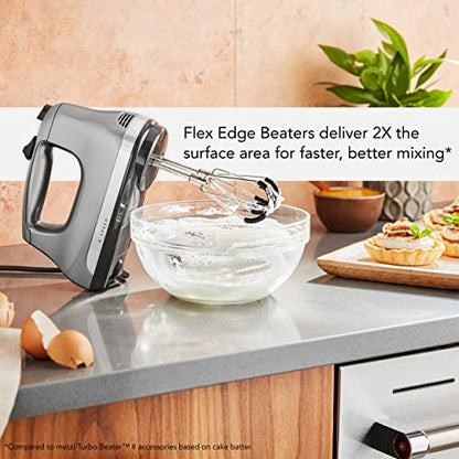 KitchenAid 6 Speed Hand Mixer with Flex Edge Beaters - KHM6118