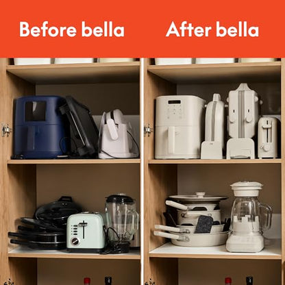 bella Fits-Anywhere™ Flip-n-Store Non-Toxic Belgian Waffle Maker, Blossom