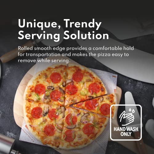 New Star Foodservice Restaurant-Grade Aluminum Pizza Pan/Tray, Wide Rim, 16 Inch, Pack of 6