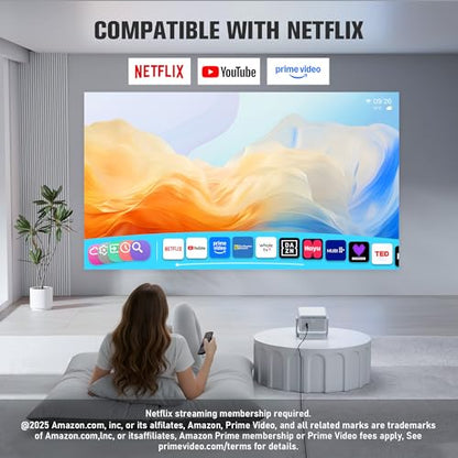 VOPLLS Mini Projector with Wifi and Bluetooth