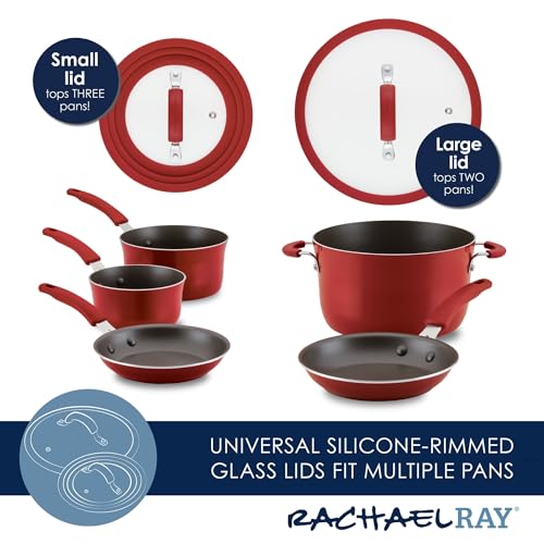 Rachael Ray 14753 11-Piece Nonstick Cookware Set - Red