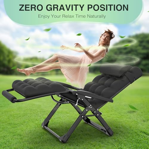 Suteck Oversized Zero Gravity Chair, 29" XL Reclining Lounge Chairs