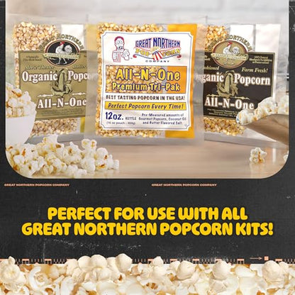 Top Star Popcorn Machine - 12oz Stainless-Steel Kettle, Reject Kernel Tray, Warming Light, and Accessories by Great Northern Popcorn (Red and Yellow)