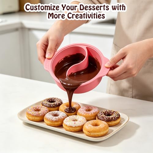 Electric Chocolate Melting Pot, 16.9oz 100W Digital Temperature Control Non-Stick Silicone Candy Melter, Mini Electric Fondue Pot for Chocolate, Cheese, Caramel, Cake Pops, Food Grade Material