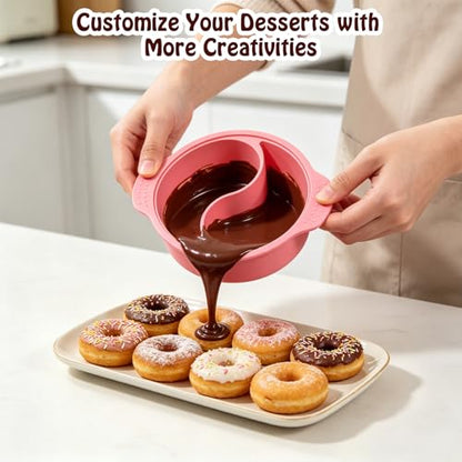 Electric Chocolate Melting Pot, 16.9oz 100W Digital Temperature Control Non-Stick Silicone Candy Melter, Mini Electric Fondue Pot for Chocolate, Cheese, Caramel, Cake Pops, Food Grade Material