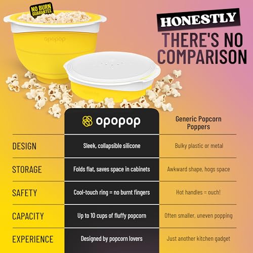 Opopop Silicone Popcorn Popper - Collapsible Microwave Popcorn Maker