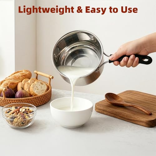 ZENFUN 2 Quart Saucepan, Stainless Steel Sauce Pan with Visible Glass Lid&Stay Cool Handle, Small Sauce Pot for Kitchen, Saucier Pan, Induction Pot for Cooking, Dishwasher Safe(PFOA PTFE PFAS Free)