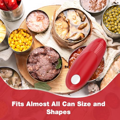 Electric Can Opener, Food Safe Automatic Can Opener with Smooth Edge, Open Your Cans with A Simple Press of Button, Can Opener Electric Kitchen Gifts for Seniors and Arthritis
