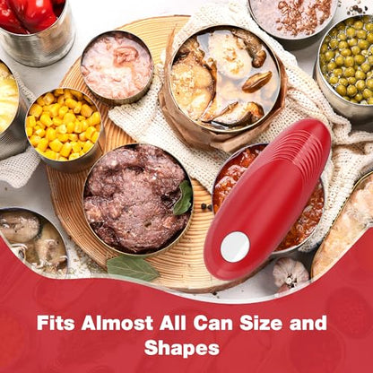 Electric Can Opener, Food Safe Automatic Can Opener with Smooth Edge, Open Your Cans with A Simple Press of Button, Can Opener Electric Kitchen Gifts for Seniors and Arthritis