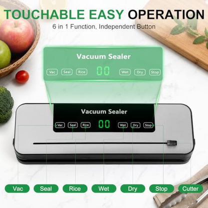 VACLER Vacuum Sealer Machine for Food, Automatic Compact with Bag Cutter
