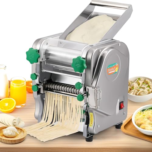 Newhai 750W Commercial Electric Pasta Maker, 2.5mm Round + 2mm/6mm Blade