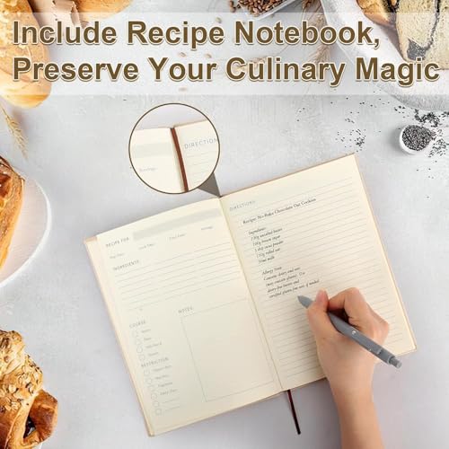 FLAREFX 11 Piece Baking Set | Nonstick & Non Toxic Bakeware Sets Baking Pans Set | Carbon Steel Baking Supplies Include Notebook, Cookie Sheets, Roasting Pan, Muffin Pan, Cake Pan, Pizza Pan, Loaf Pan