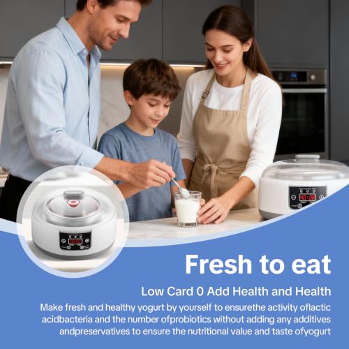 DiDimo Yogurt Maker, 1.3QT Greek Yogurt Machine With Adjust Temp & Timer