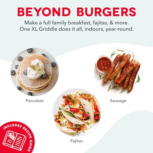 Dash Smash XL Electric Griddle,15x19 Inch Indoor Flat Top Grill with Drip Tray, Ceramic Nonstick Griddle for Smash Burgers, Pancakes & Breakfast, Quick Sear, Black