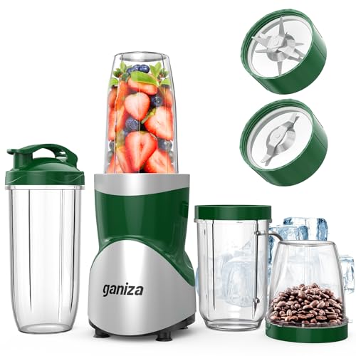 Ganiza Smoothie Blender, 900W Blenders Shakes and Smoothies, Green