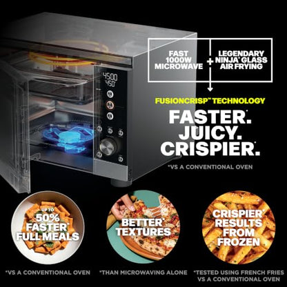 Ninja® Crispi™ Microwave & Air Fryer with FusionCrisp, Silver, MW101