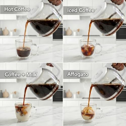 OVENTE 12-Cup Drip Coffee Maker with Easy On/Off Switch, Teal CM412LBL