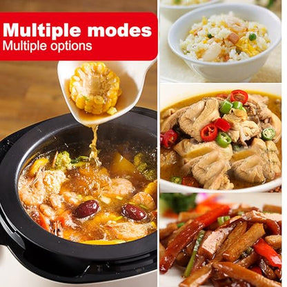 smafoseedding 2000w 6l Auto Cooking Wok Fried Rice Machine,Automatic Cooking Pot Fried Rice Machine/Touch Control, 3-Level Gear Adjustment, 360 ° Automatic Rotation, with 3 Cooking Utensils