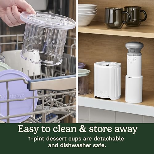 Cuisinart Ice Cream Maker – Cuisinart FastFreeze MAX 5-in-1 Ice Cream, Milkshakes, Slushies, Sorbets and Mix-Ins, Freeze Wand, Two Large 1-Pint Mixing Cups with Lids, Easy to Clean, ICE-FD50