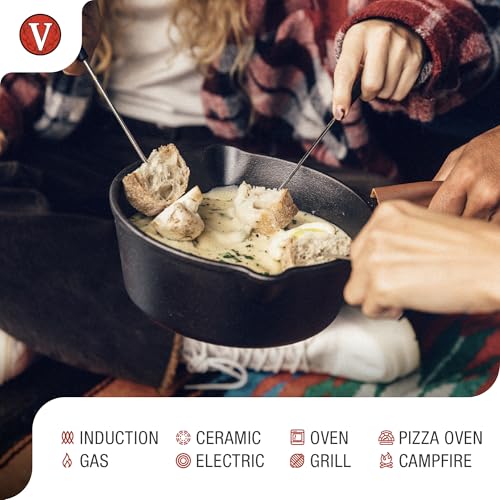 Victoria Cast Iron Saucepan, Cast Iron Melting Pot, Made in Colombia, 2QT