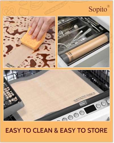 Silicone Baking Mat - Sopito Platinum Silicone - Non-Stick, Food Safe, Reusable Baking Sheet Liner, 5Pcs Set for Half Sheet Size Tray & Quarter Size Tray and 9'' Pizza pan, Grey