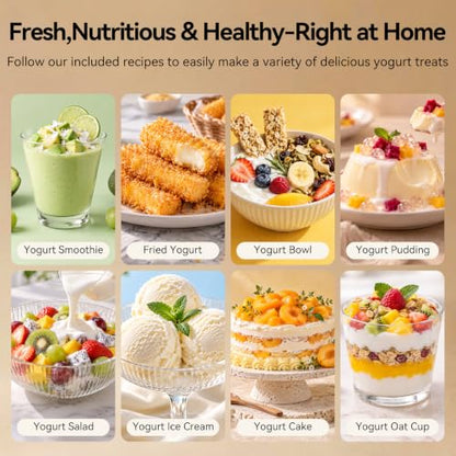 BTZHRI Yogurt Maker Machine, 2 Qt Greek Probiotic Yogurt Maker for Home