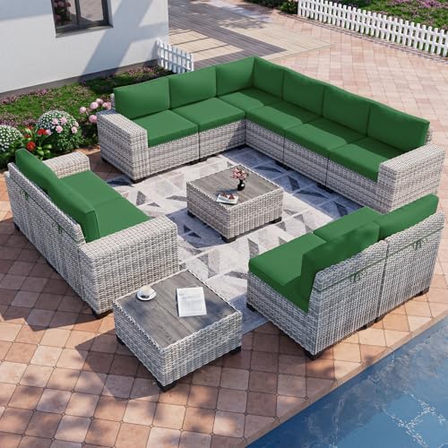 Outdoor Patio Furniture Set PE Wicker Rattan Outdoor Sectional Sofa