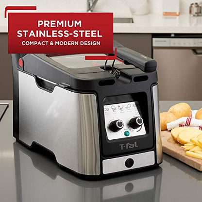 T-fal FR600D5A Electric Deep Fryer with Basket, 3.5L Oil, 1800W, Odor Filtration