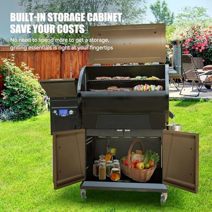Z GRILLS 2026 Electric Pellet Smoker & Grill, 700 sq. in Cooking Space, PID 3.0 Precision Control, Dual Meat Probes, 28-Hour Hopper, Dual-Wall Insulated Base, 8-in-1 BBQ with Cover