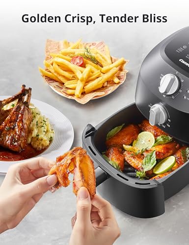 COMFEE' Compact 2.1 Quart Air Fryer with 12 Presets Menu Options, Adjustable Timer & Temperature Control 180-400 degrees F, Dishwasher-Safe Nonstick Fry Basket