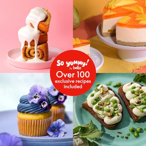 SO YUMMY by bella Baker’s Dozen Muffin Pan, 13 Round Cups Metal Baking Pan w Nonstick Coating & Stamped Fill Lines, PFAS Free, Dishwasher & Oven Safe, for Muffins & Cupcakes, Moonstruck