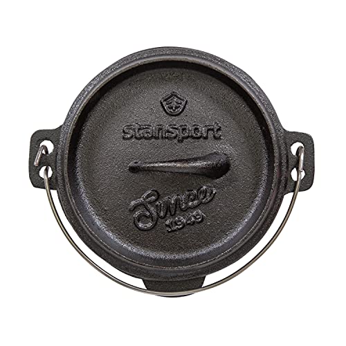 Stansport 1 QT Pre-Seasoned Cast Iron Dutch Oven Flat Bottom (16016)