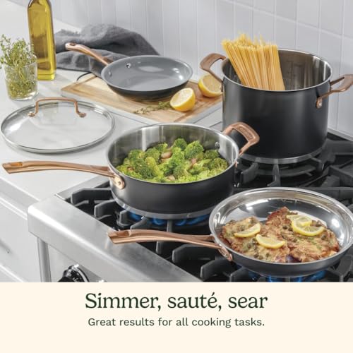 Cuisinart 11-Piece Matte Black Elegance Cookware Set, MBK89-11