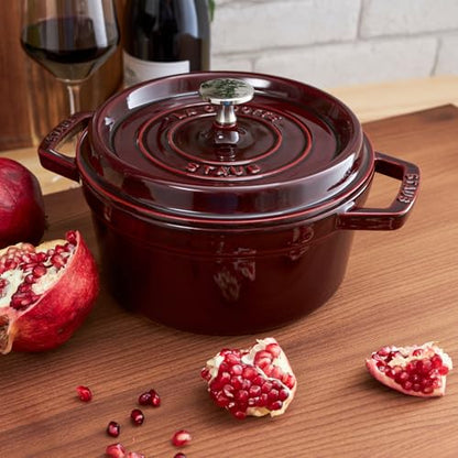 Staub Cast Iron 4-qt Round Cocotte - Grenadine