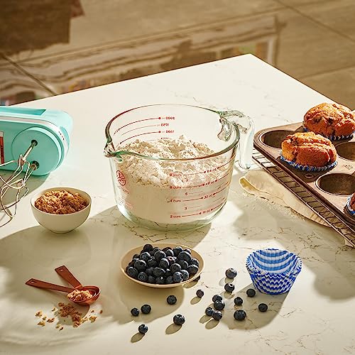 8 Cup Large Glass Measuring Cup - Kitchen Mixing Bowl Liquid Measure Cups Glass Tupperware Bakeware Set, Punch Bowl, Batter Bowl.