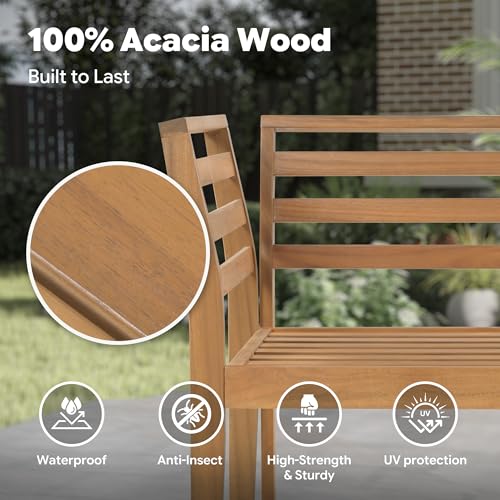 Werph 5-Piece Acacia Wood Patio Sectional Set