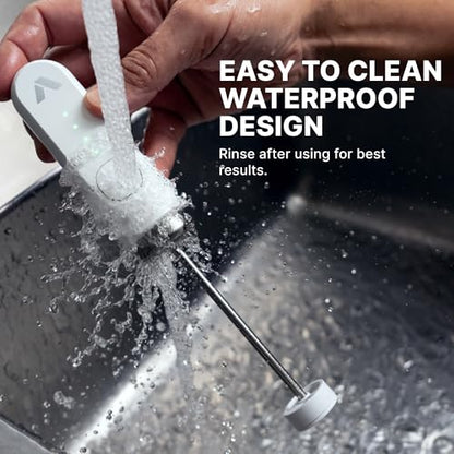 Subminimal Performance Milk Foamer - NanoFoamer Lithium Handheld Frother - Rechargeable, Dual-Speed - Microfoamed Milk in 30sec, Barista-Style Coffee Drinks at Home - White Special Edition