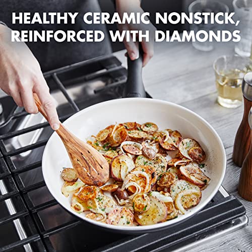GreenPan Rio Healthy Ceramic Nonstick 13.5" Frying Pan Skillet, PFAS-Free, Dishwasher Safe, Black