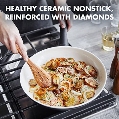 GreenPan Rio Healthy Ceramic Nonstick 13.5" Frying Pan Skillet, PFAS-Free, Dishwasher Safe, Black