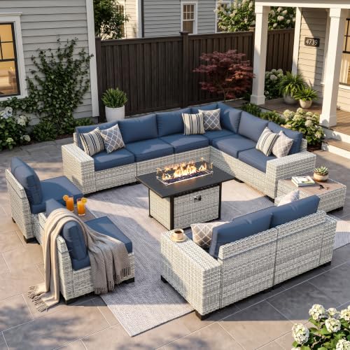 Outdoor Patio Furniture Set PE Wicker Rattan Outdoor Sectional Sofa