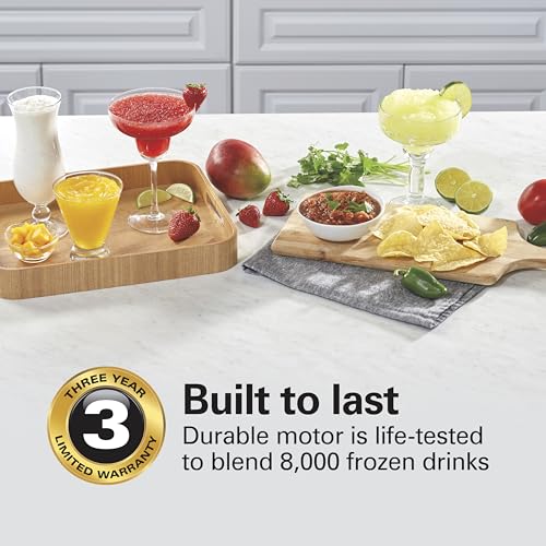 Hamilton Beach Wave Crusher Blender for Smoothies With 40 Oz Glass Jar and 14 Functions, Ice Sabre Blades & 700 Watts for Consistently Smooth Results, Black & Stainless Steel (54220)