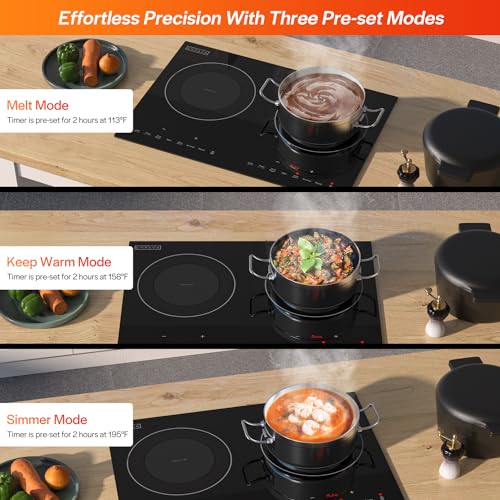 Empava Flex Induction Cooktop 2 Burner, Horz. Countertop/Drop-in, Plug in