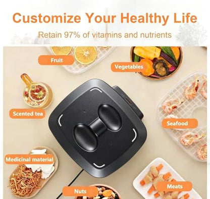 Food Dehydrator with Digital Timer, 6 Tier, BPA Free, Overheating Protection, Food Grade, Blue