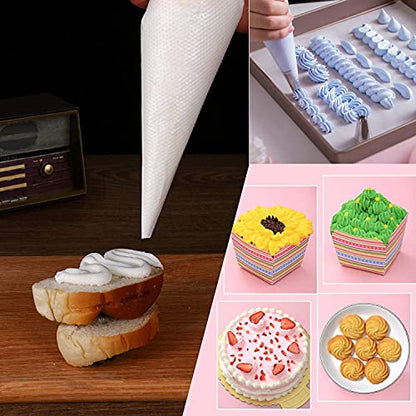 400 Pcs Piping Bags Disposable 12 Inch Anti-Burst Pastry Bags, Tipless Icing Piping Bag for Cake, Cream Frosting and Cookie Decoration Supplies