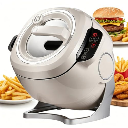 Automatic Stir Fry Machine,2000W Electric Wok with 360° Rotating Non-Stick Pot,6L Large Capacity Auto Cooking Robot for Healthier Meals,Commercial Food Processor with Smart Touch Screen