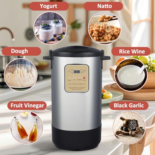 12L/12.68 qt Homemade Yogurt Maker, Commercial Yogurt Maker, Greek Yogurt Machine, Stainless Steel Inner Pot, Time and Temperature Control, for Commercial Home Organic Yogurt, Cheese, Fruit Wine