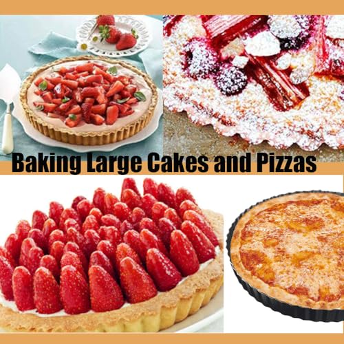 DATANYA Tart Pan 9 Inch Tart Pans Removable Bottom, Non-Stick Quiche Pan Carbon Steel Heavy Duty Pie Pan 9 Inch Tart Pan Loose Bottom, extra high of 1.2 Inches
