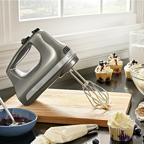 KitchenAid 5-Speed Ultra Power Hand Mixer, Plastic - KHM512, Contour Silver